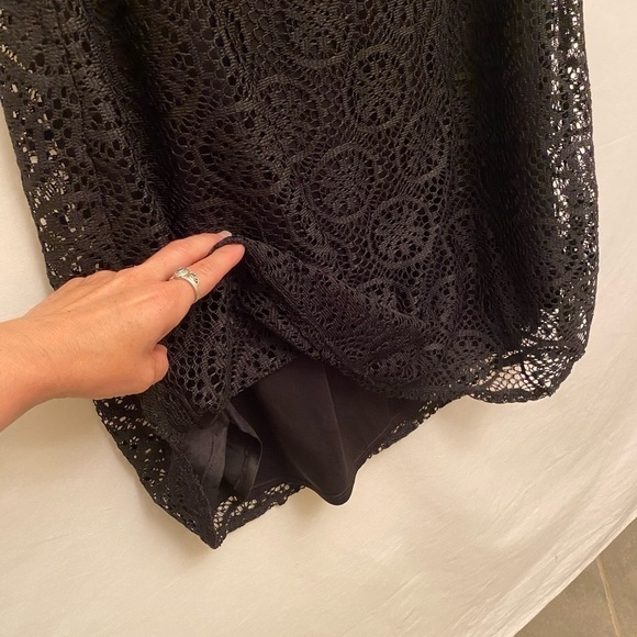 FADED GLORY Collar Lace Dress Lined Dressy Career - Picture 4 of 5